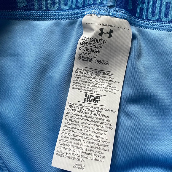 NWT Under Armour shorty compression shorts, size L, blue - Picture 5 of 6